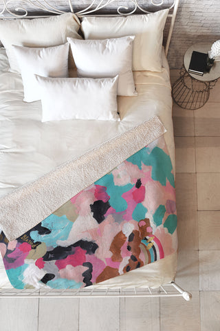Laura Fedorowicz Pastel Dream Abstract Fleece Throw Blanket