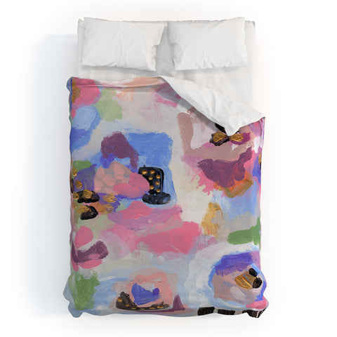 Laura Fedorowicz Pastel Sunglasses Duvet Cover