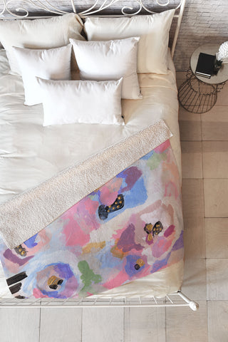 Laura Fedorowicz Pastel Sunglasses Fleece Throw Blanket