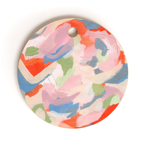 Laura Fedorowicz Peach Festival Cutting Board Round
