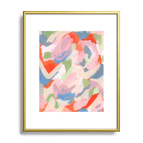 Laura Fedorowicz Peach Festival Metal Framed Art Print