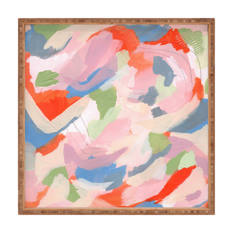 Laura Fedorowicz Peach Festival Square Tray