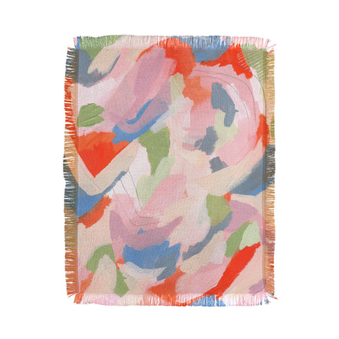 Laura Fedorowicz Peach Festival Throw Blanket