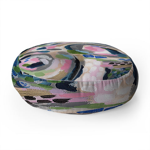 Laura Fedorowicz Pebble Abstract Floor Pillow Round