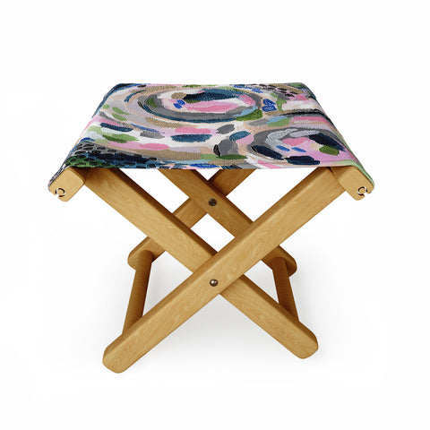 Laura Fedorowicz Pebble Abstract Folding Stool