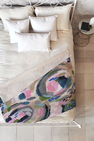 Laura Fedorowicz Pebble Abstract Fleece Throw Blanket