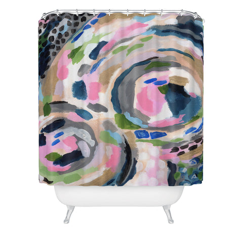 Laura Fedorowicz Pebble Abstract Shower Curtain