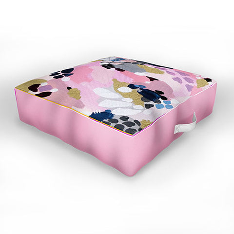 Laura Fedorowicz Pink Cloud Outdoor Floor Cushion