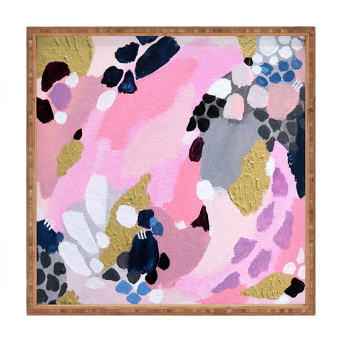 Laura Fedorowicz Pink Cloud Square Tray