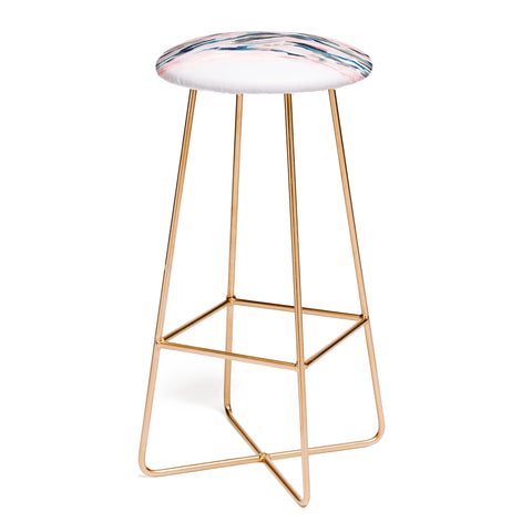 Laura Fedorowicz Pink Flutter on Grey Bar Stool
