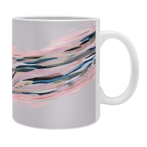 Laura Fedorowicz Pink Flutter on Grey Coffee Mug