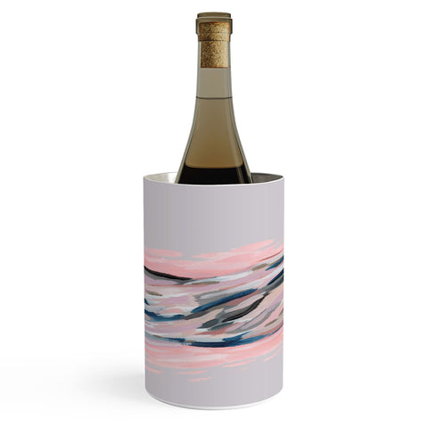 Laura Fedorowicz Pink Flutter on Grey Wine Chiller
