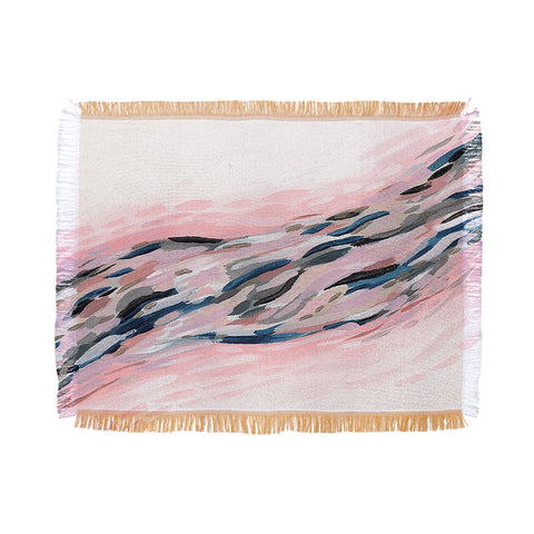 Laura Fedorowicz Pink Flutter Throw Blanket