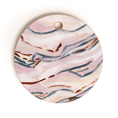 Laura Fedorowicz Pink Path Cutting Board Round