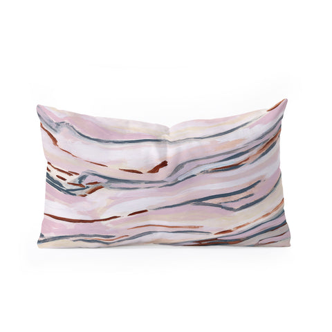 Laura Fedorowicz Pink Path Oblong Throw Pillow