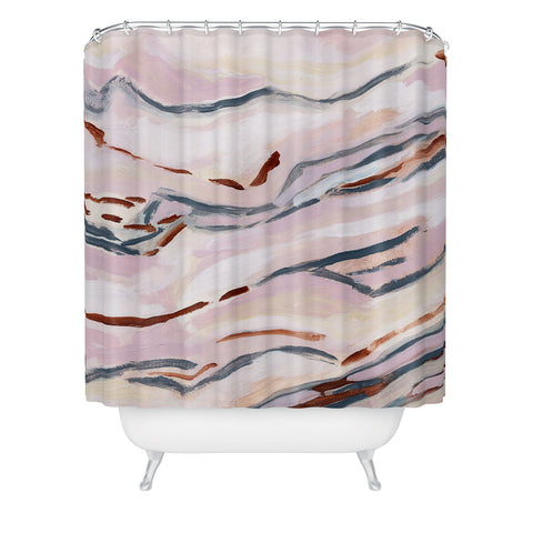 Laura Fedorowicz Pink Path Shower Curtain
