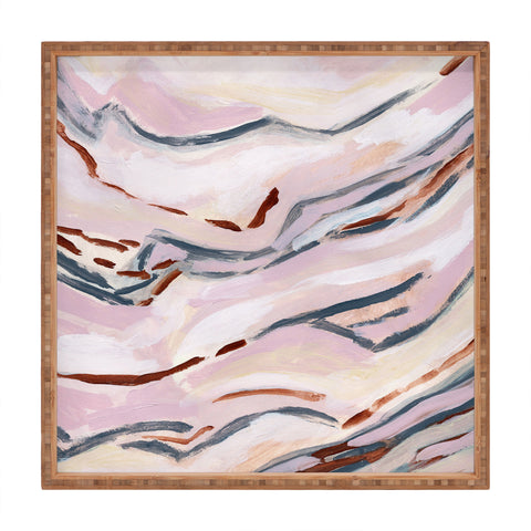 Laura Fedorowicz Pink Path Square Tray