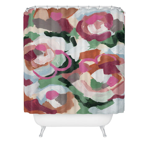 Laura Fedorowicz Poppy Petals Shower Curtain