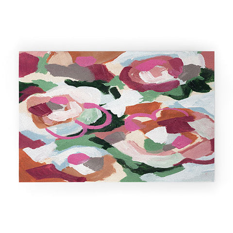 Laura Fedorowicz Poppy Petals Welcome Mat