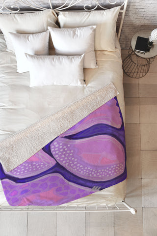 Laura Fedorowicz Posey Fleece Throw Blanket