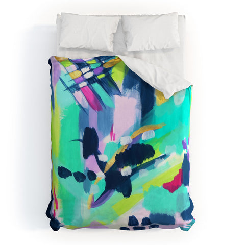 Laura Fedorowicz Puddle Jump Duvet Cover
