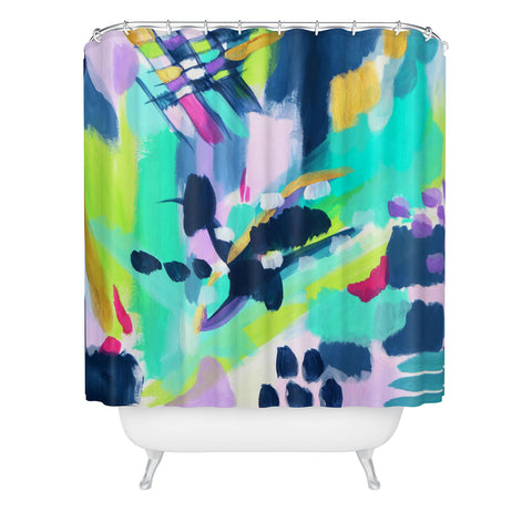 Laura Fedorowicz Puddle Jump Shower Curtain