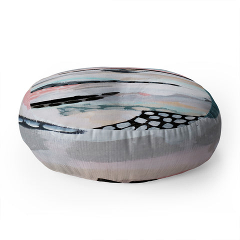 Laura Fedorowicz Rolling Abstract Floor Pillow Round