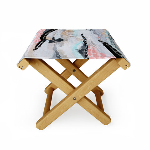 Laura Fedorowicz Rolling Abstract Folding Stool