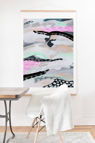 Laura Fedorowicz Rolling Abstract Lilac and Mint Art Print And Hanger