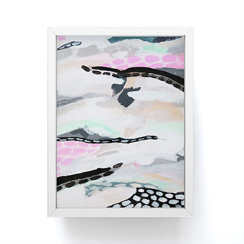 Laura Fedorowicz Rolling Abstract Lilac and Mint Framed Mini Art Print