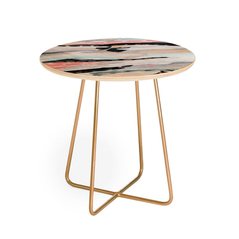 Laura Fedorowicz Rolling Abstract Round Side Table
