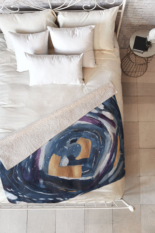 Laura Fedorowicz Said Softly Fleece Throw Blanket