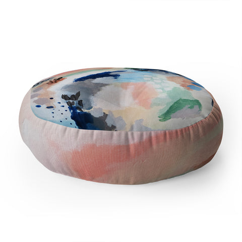 Laura Fedorowicz Seasons Abstract Floor Pillow Round