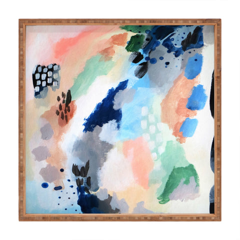 Laura Fedorowicz Seasons Abstract Square Tray