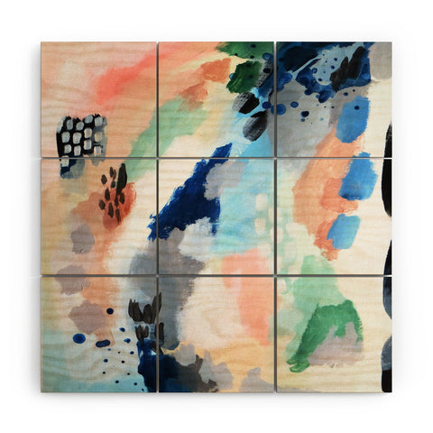 Laura Fedorowicz Seasons Abstract Wood Wall Mural