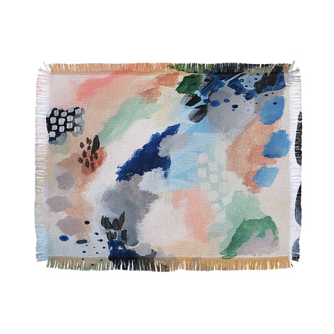 Laura Fedorowicz Seasons Abstract Throw Blanket