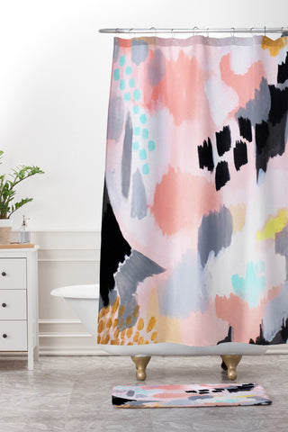 Laura Fedorowicz Serenity Abstract Shower Curtain And Mat