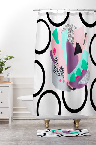 Laura Fedorowicz Shape of Mind Shower Curtain And Mat