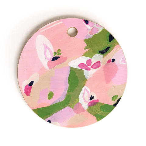 Laura Fedorowicz Spring Fling Abstract Cutting Board Round
