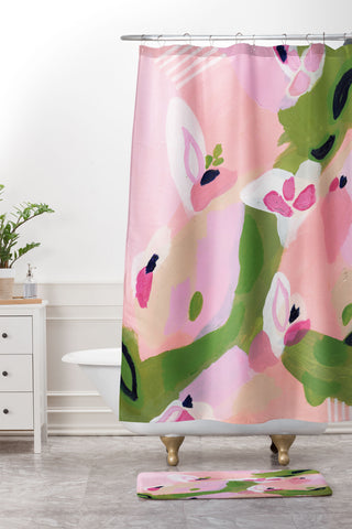 Laura Fedorowicz Spring Fling Abstract Shower Curtain And Mat