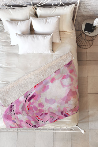 Laura Fedorowicz Stay Abstract Fleece Throw Blanket