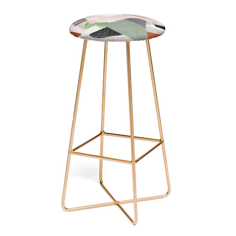 Laura Fedorowicz Stay Grounded Abstract Bar Stool