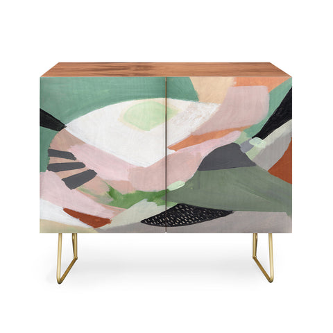 Laura Fedorowicz Stay Grounded Abstract Credenza