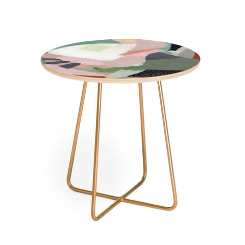 Laura Fedorowicz Stay Grounded Abstract Round Side Table