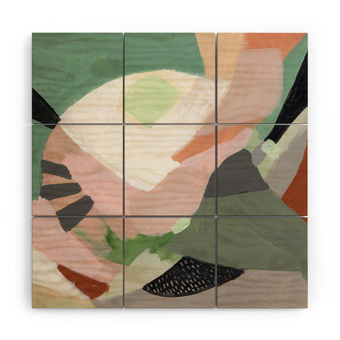Laura Fedorowicz Stay Grounded Abstract Wood Wall Mural