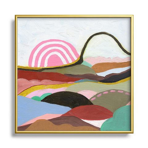 Laura Fedorowicz Steady Wandering Metal Square Framed Art Print
