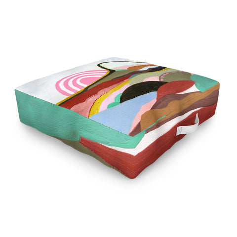 Laura Fedorowicz Steady Wandering Outdoor Floor Cushion