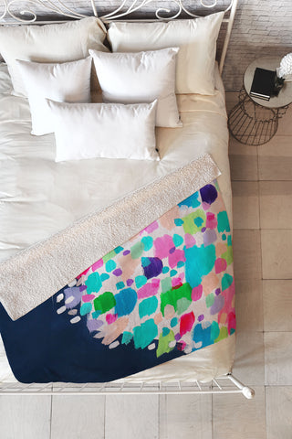 Laura Fedorowicz Summer Sprinkle Fleece Throw Blanket