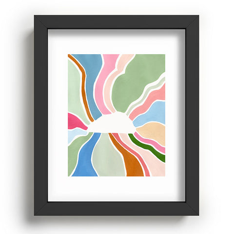 Laura Fedorowicz Sunburst White Center Recessed Framing Rectangle