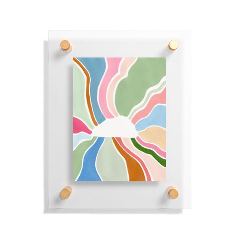 Laura Fedorowicz Sunburst White Center Floating Acrylic Print